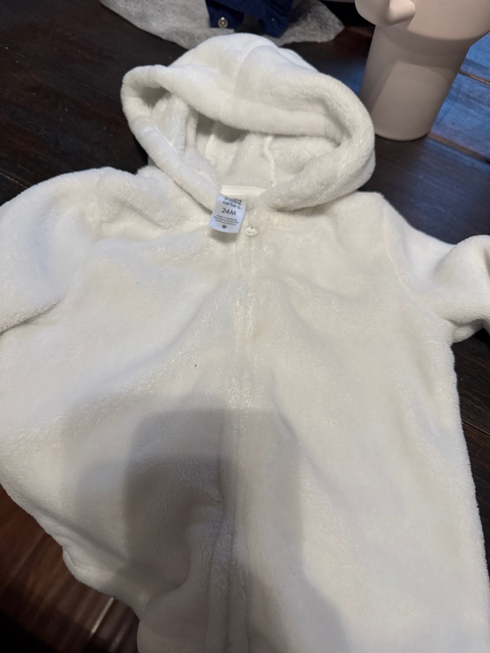 Carter's Child of Mine Plush White Hooded soft jacket
